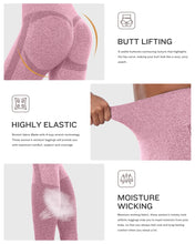 Load image into Gallery viewer, NORMOV Seamless Workout Butt Lifting Leggings - Booty Scrunch Gym Leggings for Women(AB Pink,S)