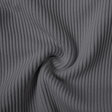 Load image into Gallery viewer, RXRXCOCO Ribbed Workout Sets for Women 2 Piece Backless Strappy Sports Bra Seamless Leggings Matching Set Yoga Outfits Grey