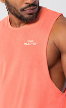 Load image into Gallery viewer, Project Titan Men's Icon Workout Drop Arm Tank Top Cut Off Sleeveless Gym Shirt Sunset Coral
