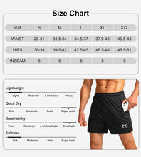 Load image into Gallery viewer, G Gradual Men's Running Shorts with Zipper Pockets Quick Dry Gym Athletic Workout 5" Shorts for Men (Light Grey)