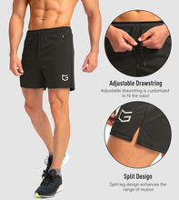 Load image into Gallery viewer, G Gradual Men's Running Shorts with Zipper Pockets Quick Dry Gym Athletic Workout 5" Shorts for Men (Olive Green)