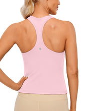 Load image into Gallery viewer, CRZ YOGA Butterluxe Racerback Workout Tank Tops for Women Sleeveless Camisole Gym Athletic Yoga Shirts Pink Peony