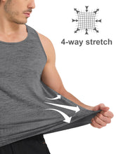 Load image into Gallery viewer, MAGCOMSEN Gym Tank Top Men T Shirts for Men Workout Shirts Sleeveless Athletic Shirts for Men Gym Tank Top Summer Tank Top Tee Dark Grey