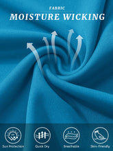 Load image into Gallery viewer, Mens Sun Shirts Quick Dry T-Shirt Short Sleeve Running Shirt Sun Protection UPF 50 Summer Crew Neck UV Shirts Blue Green