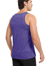 Load image into Gallery viewer, MAGCOMSEN Workout Tank Tops for Men Running Tank Tops Dry Fit Tank Tops Sleeveless Gym Shirts Active Fitness Shirts Men Violet