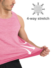 Load image into Gallery viewer, MAGCOMSEN Running Tank Top Men Dry Fit Gym Sleeveless T Shirts Athletic Workout Shirts Yoga Swim Beach Tank Tops Pink