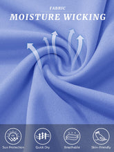 Load image into Gallery viewer, Mens Sun Shirts Short Sleeve UPF 50+ T-Shirt Quick Dry Shirts Moisture Wicking Summer Shirts Rash Guard T Shirts Light Blue