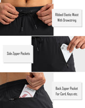 Load image into Gallery viewer, Pudolla Men's Lightweight Jogger Pants Workout Running Tapered Joggers for Men with Zipper Pockets for Athletic Travel Casual(Black)