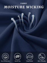 Load image into Gallery viewer, Short Sleeve Shirts for Men Sun Protection T-Shirts UPF 50+ Ultra Breathable Shirts Moisture Wicking Casual Shirts Navy