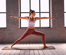 Load image into Gallery viewer, JOYSPELS Sports Bras for Women Extra Comfort Criss-Cross Back Padded Workout Tops for Women Medium Support Light Purple