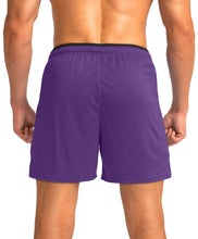Load image into Gallery viewer, Men's Running Shorts with Zipper Pockets Quick Dry Gym Athletic Workout 5" Shorts for Men (Purple)