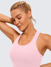 Load image into Gallery viewer, CRZ YOGA Butterluxe Racerback Workout Tank Tops for Women Sleeveless Camisole Gym Athletic Yoga Shirts Pink Peony