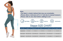 Load image into Gallery viewer, Steppe Naked Feeling High Waisted Yoga Pants Women's Workout Capris Leggings with Pockets Tummy Control Buttery Soft Running Compression Capris for Athletic Gym Exercise Fitness Adriatic Blue