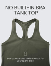 Load image into Gallery viewer, CRZ YOGA Butterluxe Racerback Workout Tank Tops for Women Sleeveless Camisole Gym Athletic Yoga Shirts Light Army Green
