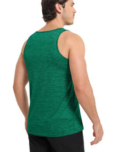 Load image into Gallery viewer, MAGCOMSEN Swim Tank Top Men Gym Dry Fit Sleeveless Muscle Shirts for Men Athletic Workout Active Tank Top Jade Green