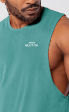 Load image into Gallery viewer, Project Titan Men's Drop Arm Tank Top – Cut Off Sleeveless Gym Shirt for Weightlifting & Bodybuilding in Teal Green