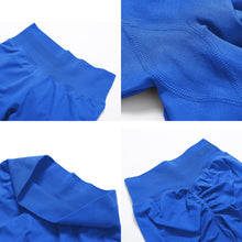 Load image into Gallery viewer, Impact Leggings for Women Seamless Workout Yoga Pants Hidden Scrunch Butt Tummy Control Gym Leggings Mid Low Waist 25" Electric Blue