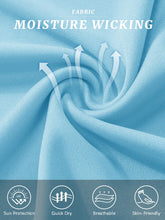 Load image into Gallery viewer, Workout Shirts for Men Short Sleeve T Shirts Moisture Wicking UPF 50 Sun Protection Running Workout Shirts Lake Blue