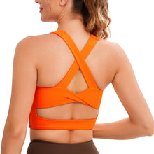 Load image into Gallery viewer, JOYSPELS Sports Bras for Women Extra Comfort Criss-Cross Back Padded Workout Tops for Women Medium Support