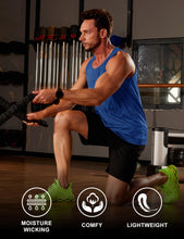 Load image into Gallery viewer, MAGCOMSEN Tank Tops for Men Dry Fit Running Yoga Sports Shirts Lightweight Workout Tank Tops Sleeveless Gym Tank Top Summer Medium Blue