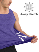 Load image into Gallery viewer, MAGCOMSEN Workout Tank Tops for Men Running Tank Tops Dry Fit Tank Tops Sleeveless Gym Shirts Active Fitness Shirts Men Violet