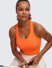 Load image into Gallery viewer, CRZ YOGA Butterluxe Racerback Workout Tank Tops for Women Sleeveless Camisole Gym Athletic Yoga Shirts Neon Orange