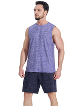 Load image into Gallery viewer, EZRUN Men's Tank Tops Quick Dry Workout Muscle Sleeveless Shirts Summer Gym Athletic Shirt for Swim Beach Running Purple