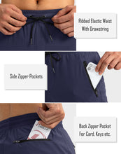 Load image into Gallery viewer, Pudolla Men's Lightweight Jogger Pants Workout Running Tapered Joggers for Men with Zipper Pockets for Athletic Travel Casual(Navy Blue)