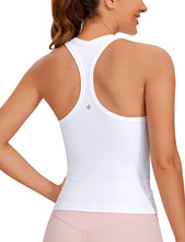 Load image into Gallery viewer, CRZ YOGA Butterluxe Racerback Workout Tank Tops for Women Sleeveless Camisole Gym Athletic Yoga Shirts White