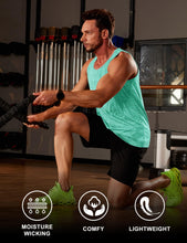 Load image into Gallery viewer, MAGCOMSEN Tank Top Men Dry Fit Lightweight Workout Shirts for Men Gym Muscle Swim Summer Tank Tops Light Green