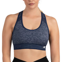 Load image into Gallery viewer, New Balance Women's Seamless MID Impact Heather Keyhole Sport Bra with Removable Pads, Pigment