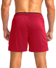 Load image into Gallery viewer, Men's Running Shorts with Zipper Pockets Quick Dry Gym Athletic Workout 5" Shorts for Men (red)