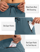 Load image into Gallery viewer, Pudolla Men's Lightweight Jogger Pants Workout Running Tapered Joggers for Men with Zipper Pockets for Athletic Travel Casual(Blue Purple)