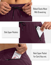Load image into Gallery viewer, Pudolla Men's Lightweight Jogger Pants Workout Running Tapered Joggers for Men with Zipper Pockets for Athletic Travel Casual(Wine)