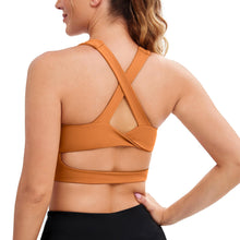 Load image into Gallery viewer, JOYSPELS Sports Bras for Women Extra Comfort Criss-Cross Back Padded Workout Tops for Women Medium Support