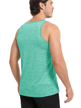 Load image into Gallery viewer, MAGCOMSEN Tank Top Men Dry Fit Lightweight Workout Shirts for Men Gym Muscle Swim Summer Tank Tops Light Green