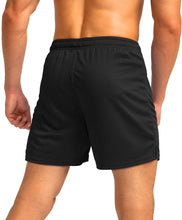 Load image into Gallery viewer, G Gradual Men's Running Shorts with Zipper Pockets Quick Dry Gym Athletic Workout 5" Shorts for Men (Black)
