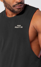 Load image into Gallery viewer, Project Titan Men's Icon Drop Arm Tank Top – Cut Off Sleeveless Gym Shirt for Weightlifting & Bodybuilding in Black