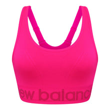 Load image into Gallery viewer, New Balance Seamless Cami Sports Bra, Adjustable Straps with Keyhole Breathability, Alpha Pink