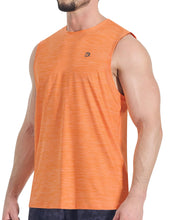 Load image into Gallery viewer, EZRUN Men's Tank Tops Quick Dry Workout Muscle Sleeveless Shirts Summer Gym Athletic Shirt for Swim Beach Running Orange