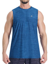 Load image into Gallery viewer, EZRUN Men's Tank Tops Quick Dry Workout Muscle Sleeveless Shirts Summer Gym Athletic Shirt for Swim Beach Running Navy