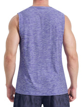 Load image into Gallery viewer, EZRUN Men's Tank Tops Quick Dry Workout Muscle Sleeveless Shirts Summer Gym Athletic Shirt for Swim Beach Running Purple