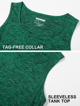 Load image into Gallery viewer, MAGCOMSEN Swim Tank Top Men Gym Dry Fit Sleeveless Muscle Shirts for Men Athletic Workout Active Tank Top Jade Green