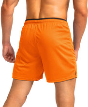 Load image into Gallery viewer, G Gradual Men's Running Shorts with Zipper Pockets Quick Dry Gym Athletic Workout 5" Shorts for Men (Orange)