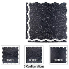 Load image into Gallery viewer, 2&#39; x 2&#39; Configurable Interlocking Rubber Floor Mat - The Home Fitness Corp
