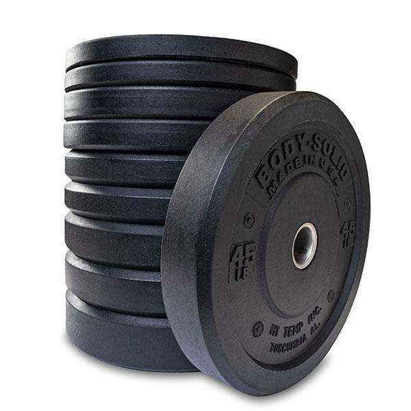 260lb. Premium Bumper Plate Set Olympic Weight Set - The Home Fitness Corp