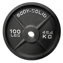 Load image into Gallery viewer, 300lb. Cast Iron Olympic Weight Set with 7&#39; Olympic bar and collars - The Home Fitness Corp
