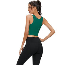 Load image into Gallery viewer, High Neck Sports Bra for Women Longline Full Coverage Sports Bras Medium Impact Padded Workout Crop Tops for Yoga Gym