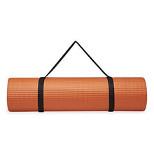 Load image into Gallery viewer, Gaiam Essentials Thick Yoga Mat Fitness & Exercise Mat with Easy-Cinch Carrier Strap, Orange, 72""L X 24""W X 2/5 Inch Thick-10mm