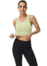 Load image into Gallery viewer, High Neck Sports Bra for Women Longline Full Coverage Sports Bras Medium Impact Padded Workout Crop Tops for Yoga Gym